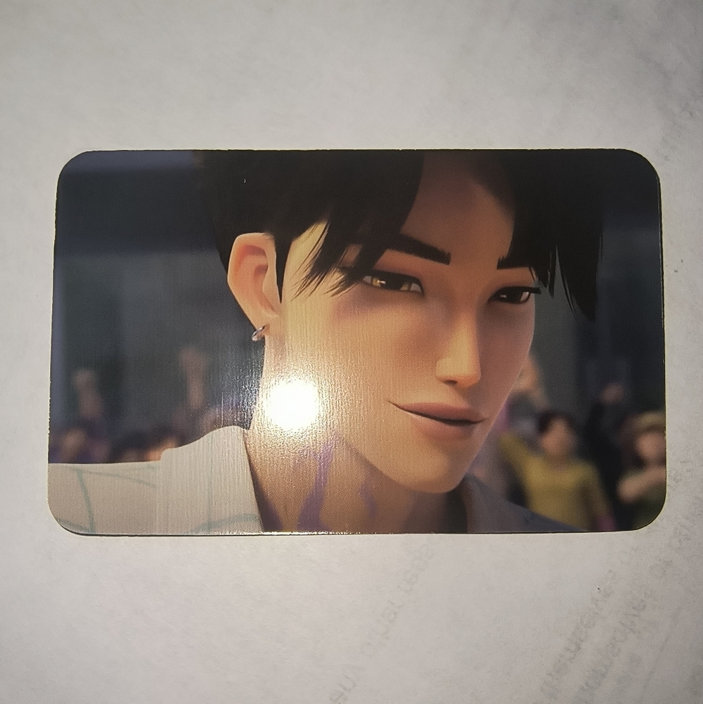 Animated Character Photo Card - Brown Hair, Tan Skin Kpop Demon Hunters Jinu